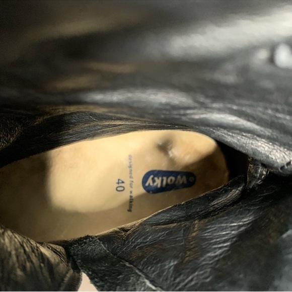 Wokly Belmont Black Leather Lace Up Tough Boots - Picture 13 of 16